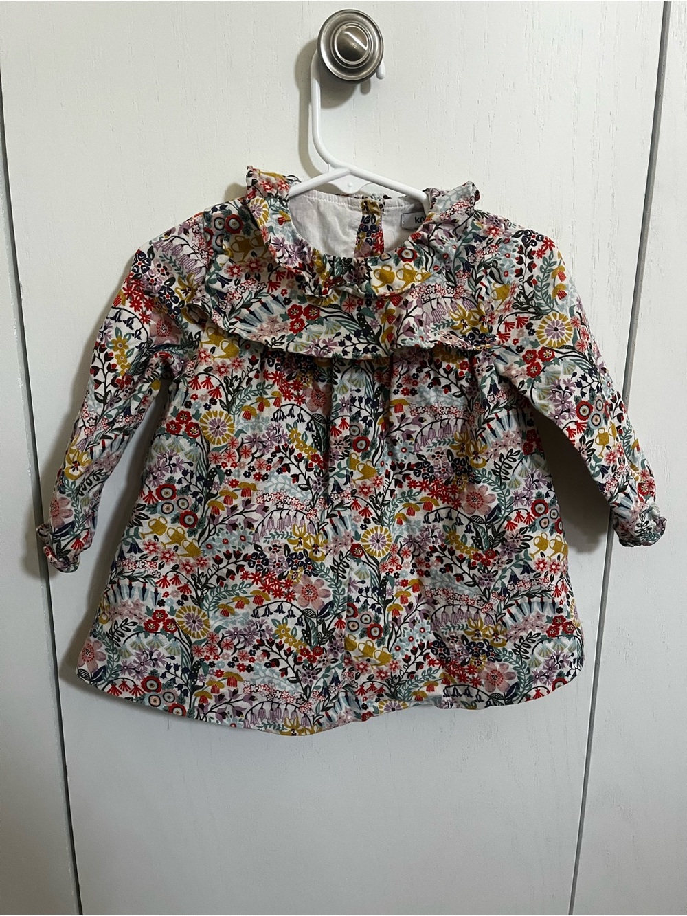 Knot Kids (European) Floral Ruffle Baby Dress Blouse - Multicolor